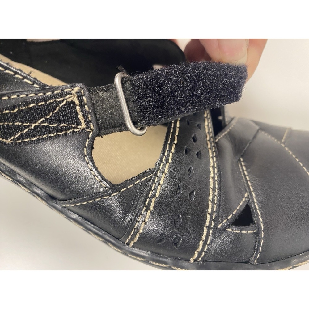 Clarks Ashland Spin Q Womens Size 8.5M Black Tan Leather Loafer Mary Jane Shoes - Picture 7 of 9